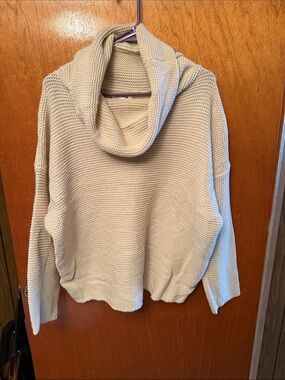 Miracle Cream Cowl Neck Knit Sweater